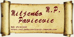 Miljenko Pavičević vizit kartica
